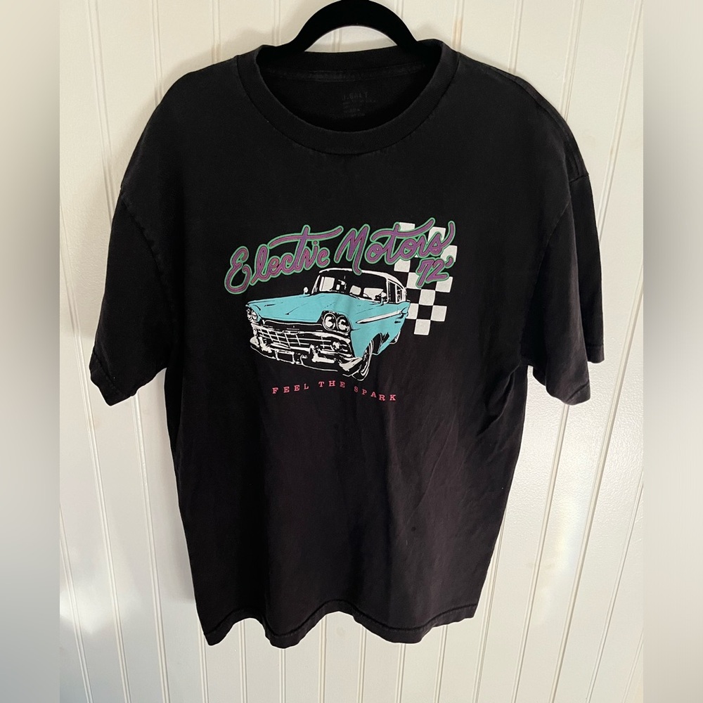 Brandy Melville: J. Galt "Elective Motors 72'" "Feel The Spark" Graphic Shirt